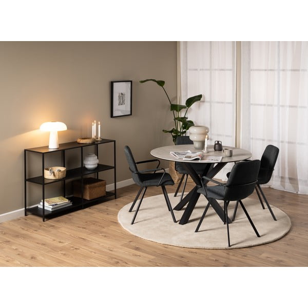 Тъмносиви трапезни столове в комплект от 2 броя Selina - Actona-image-2