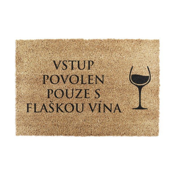 Изтривалка от кокосови влакна 40x60 cm Flaška Vína – Artsy Doormats