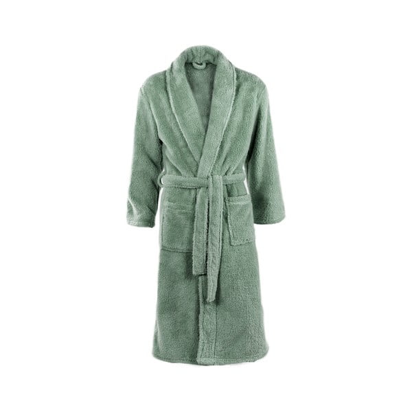 Зелен плюшен халат за баня , S/M Teddy - Tiseco Home Studio