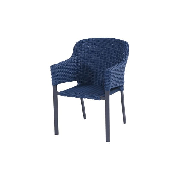 Тъмносин градински стол от изкуствен ратан Cairo - Hartman