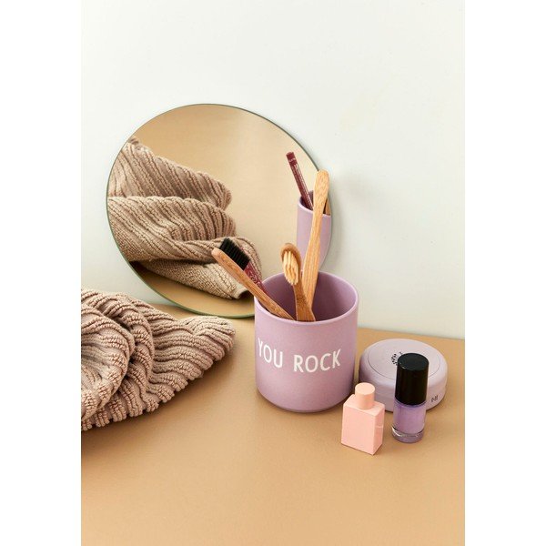Лилава порцеланова чаша Rock, 300 ml You Rock - Design Letters-image-1