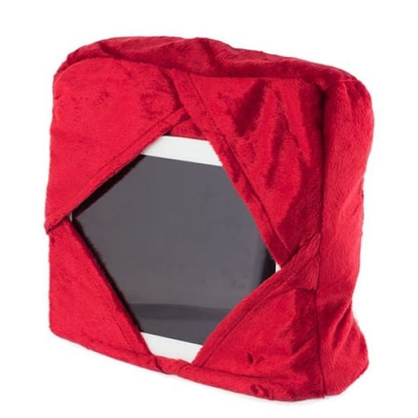 Червена мултифункционална възглавница с държач за iPad - InnovaGoods