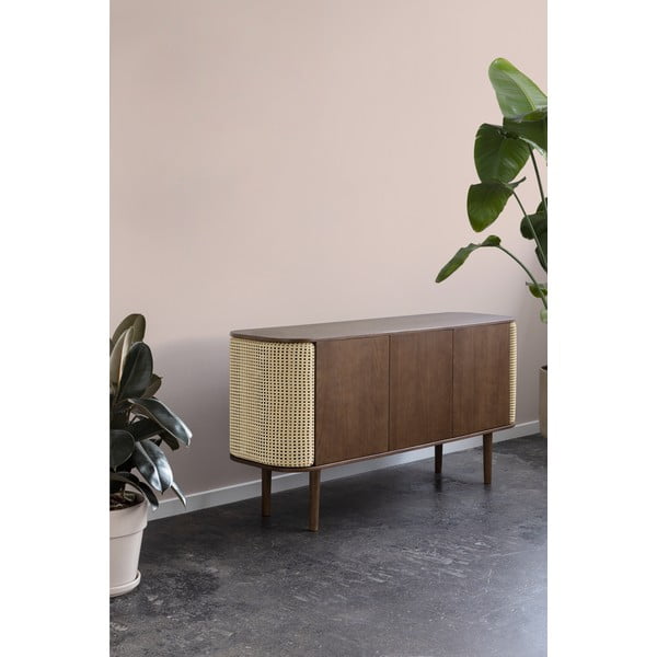 Нисък скрин с дъбов декор в естествено кафяво 150x75 cm Treasures - UMAGE-image-1