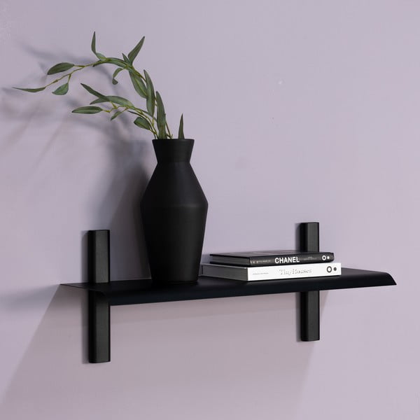 Черен метален стенен рафт 60 cm Hola – Spinder Design-image-1