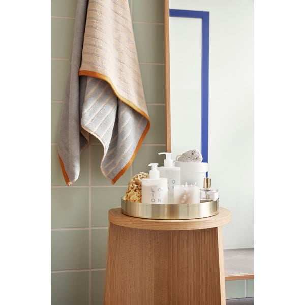 Синьо-оранжева памучна кърпа за баня Dora, 70 x 140 cm - Hübsch-image-3