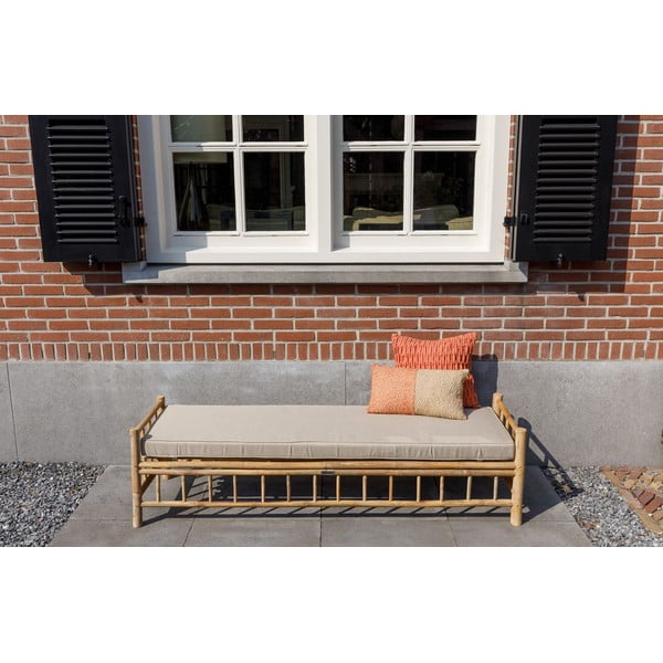 Градинска пейка от масивно дърво в сиво-естествен цвят Tennis – Exotan-image-1