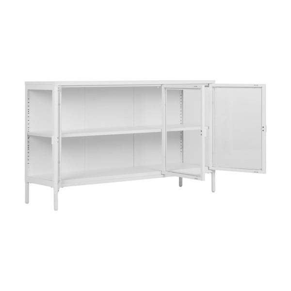 Бяла метална витрина 140x85 cm Brisbane – House Nordic-image-2