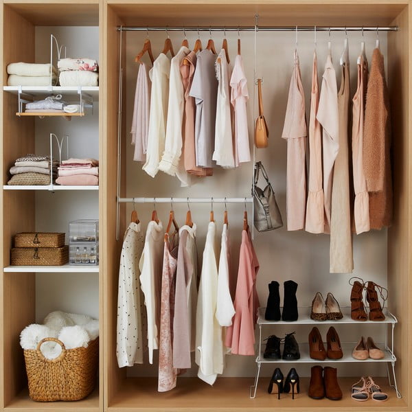 Комплект от 2 стълби и разтегателен стълб за дрехи Muro - Compactor-image-2