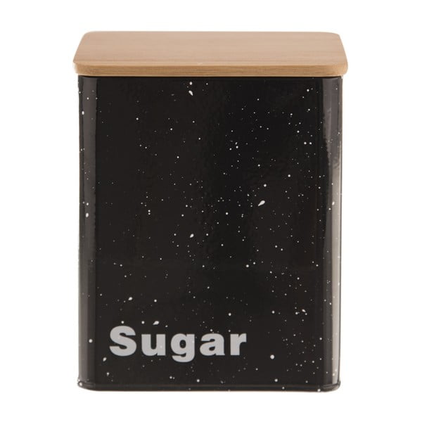 Калаена захарница с дървен капак Захар Мрамор - Orion