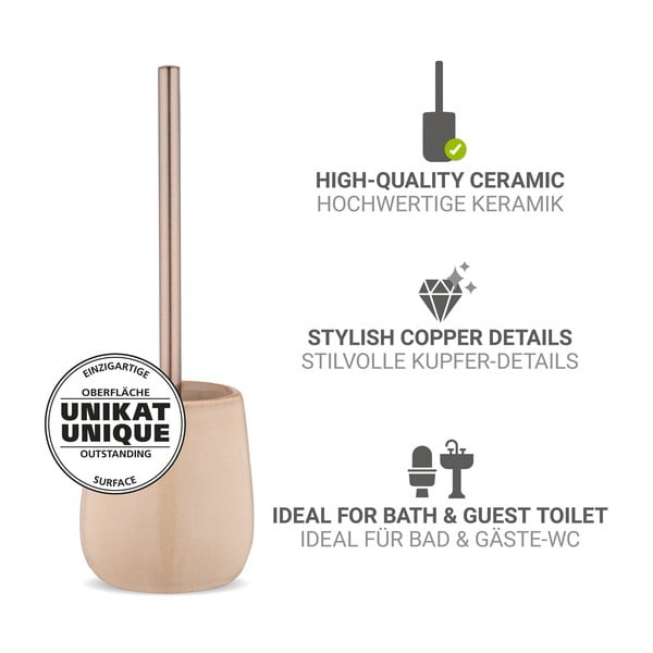Бежова керамична четка за тоалетна Sirmione – Wenko-image-2