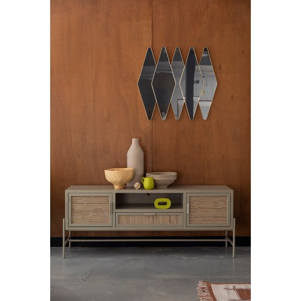 Бежова маса за телевизор от масивна ела 148x60x38 cm Yasu – Dutchbone-image-1