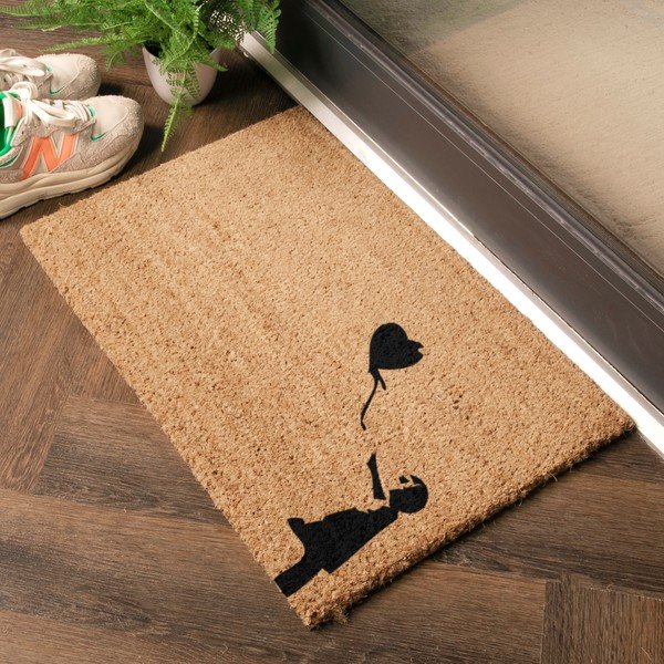 Изтривалка от кокосови влакна 40x60 cm Girl With a Ballon – Artsy Doormats-image-1