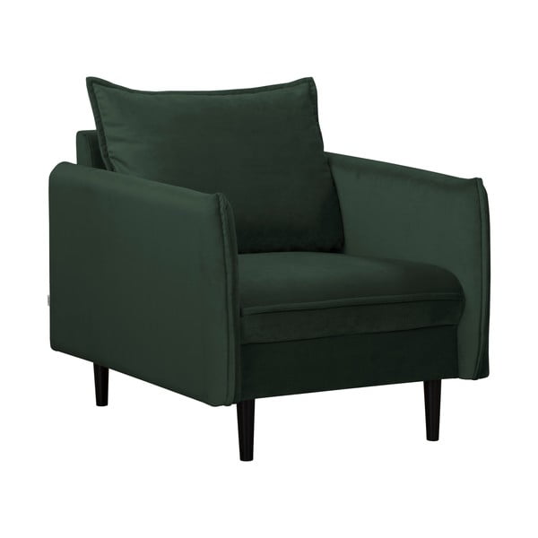 Тъмнозелено кадифено кресло Juli – Ropez