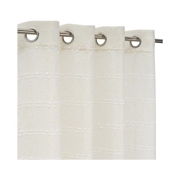 Бяло-бежово перде със смес от лен 140x260 cm Nodes – Casa Selección-image-2