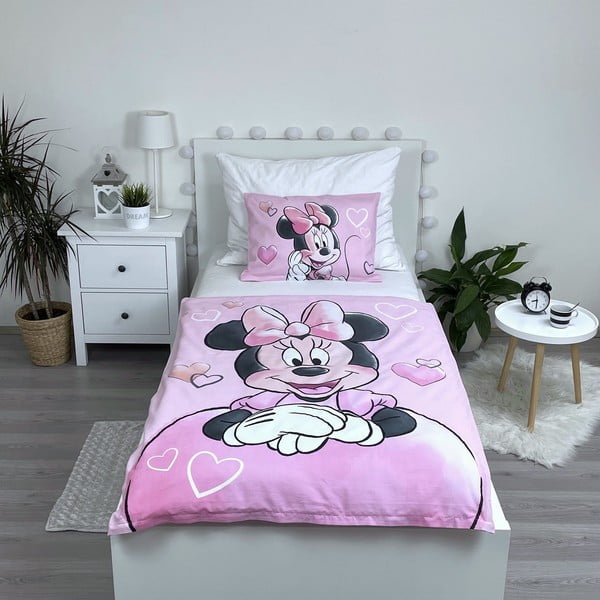 Памучно спално бельо за детско легло 100x135 cm Minnie - Jerry Fabrics-image-1