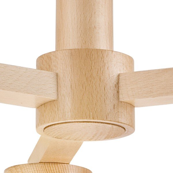 Бяла лампа за таван с текстилен абажур ø 15 cm Ellie - LAMKUR-image-4