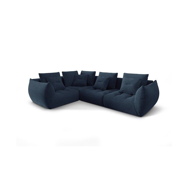 Тъмносин ъглов диван (ляв ъгъл/L форма) Bloom – Micadoni Home-image-2