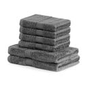 Комплект от 2 тъмно сиви кърпи и 4 кърпи Charcoal Bamby - DecoKing