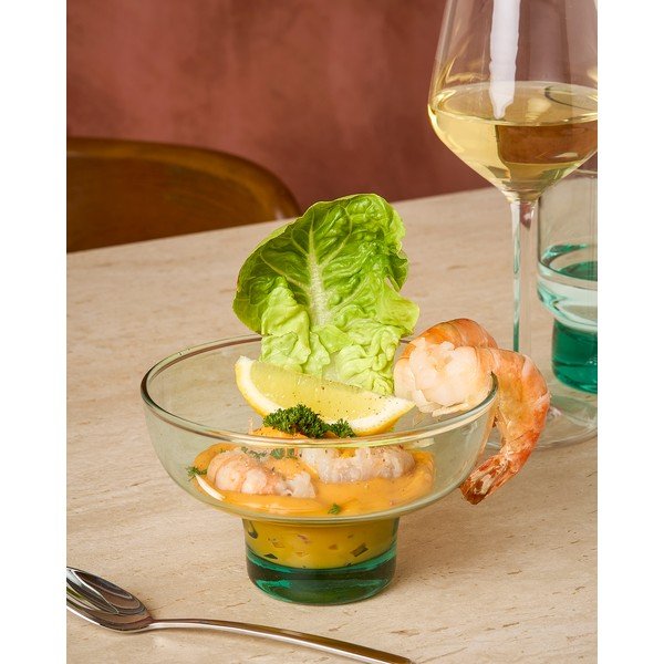 Зелена чаша 6 бр. за сладолед от рециклирано стъкло 400 ml Revera – BonBistro-image-1