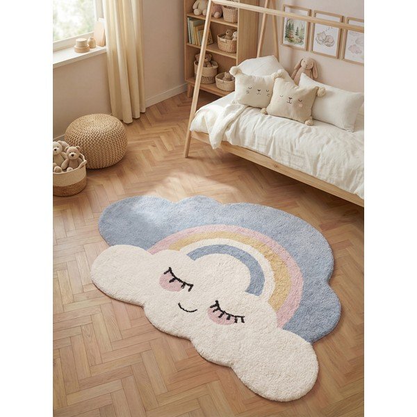 Кремав памучен детски килим подходящ за пране/ръчно изработен 140x200 cm Snuggle Nappi – Hanse Home-image-1