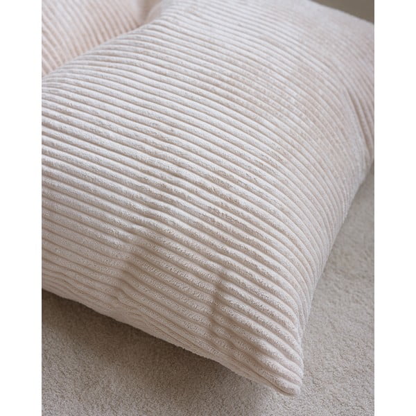 Кремав детски пуф от рипсено кадифе Big Lounger – Wigiwama-image-2