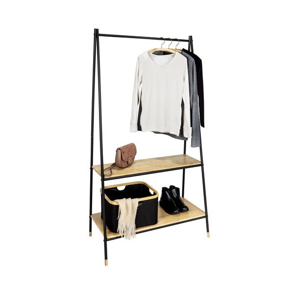 Черен/естествен метален стелаж за дрехи Loft - Wenko-image-2
