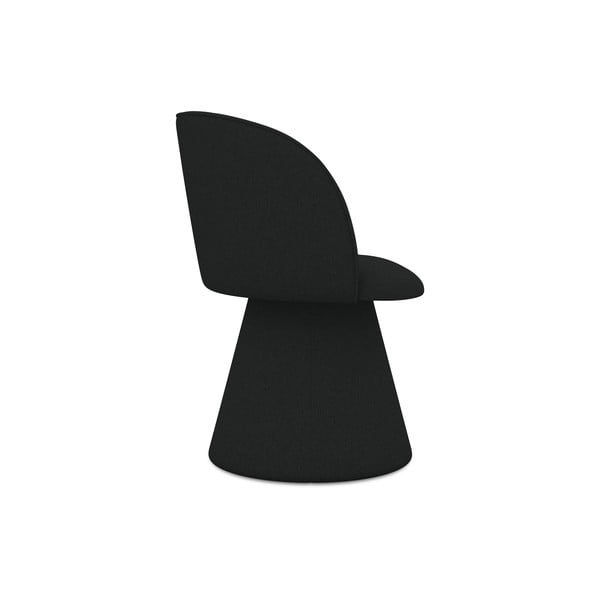 Черен тапициран трапезен стол Maia – Makamii-image-2