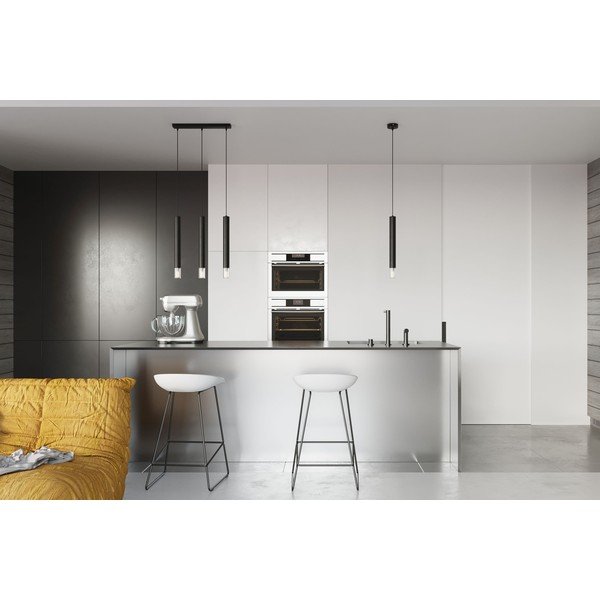 Черно метално висящо осветително тяло ø 8 cm Vittoria – Sollux-image-2