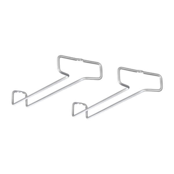 Стенни стоманени държачи за чаши в комплект 2 бр. в сребрист цвят Rail – Metaltex-image-1