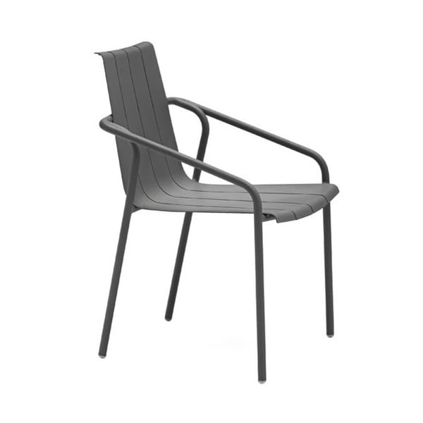 Антрацитни метални градински столове в комплект от 4 бр. Fleole – Ezeis