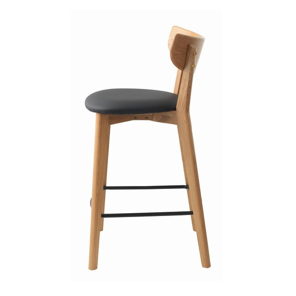 Бар стол от дъбова дървесина Pero - Unique Furniture-image-3