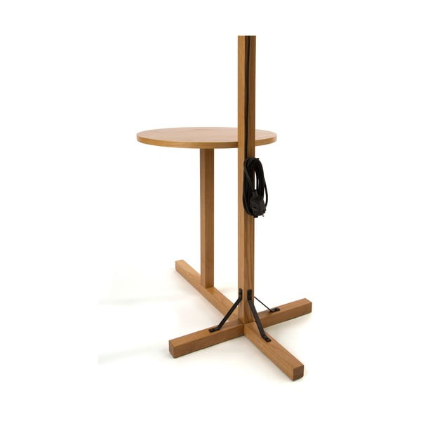 Бяла подова лампа с дървена рамка - Woodman-image-4