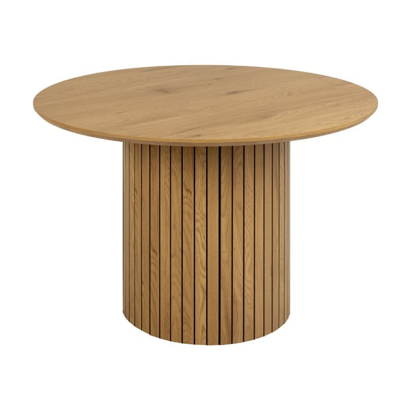 Кръгла маса за хранене с дъбов плот ø 120 cm Yale - Actona-image-2