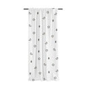 Бяла завеса от памучен сатен 110x250 cm Festive Car – Butter Kings