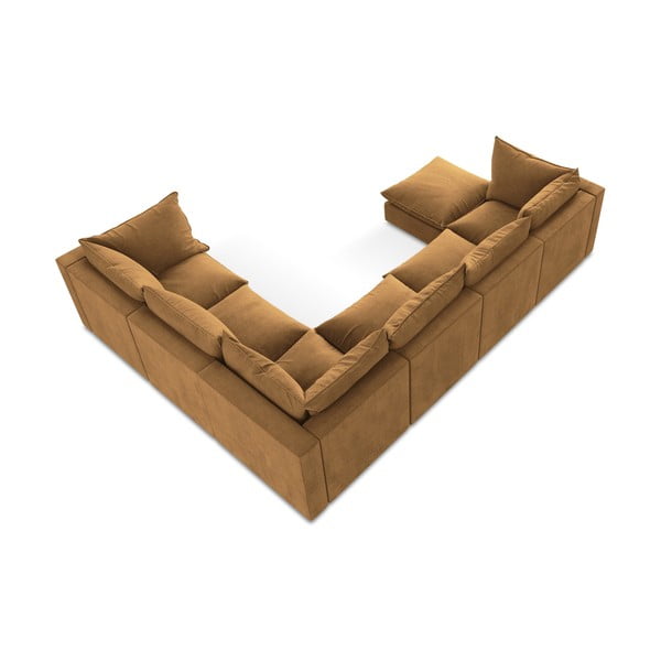 Теракотен ъглов диван (десен ъгъл/U форма) Manao – Makamii-image-3