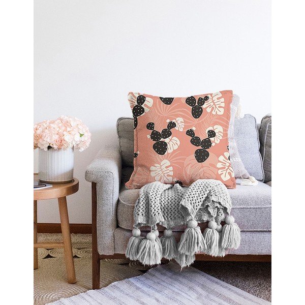 Оранжева калъфка за възглавница с памучна шенилия, 55 x 55 cm - Minimalist Cushion Covers-image-2