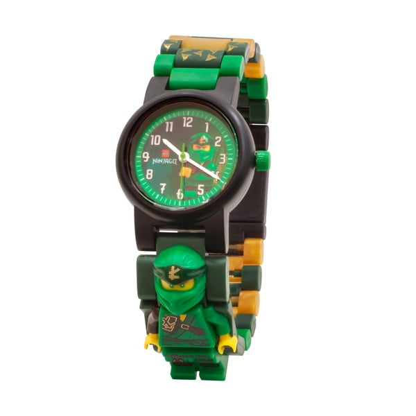 Зелен ръчен часовник със сгъваема каишка и минифигурка на Lloyd NINJAGO - LEGO®