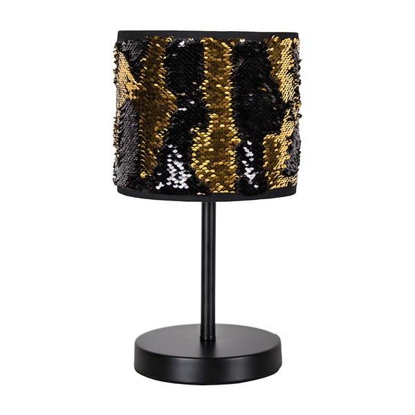 Настолна лампа в черно и златно Globen Lighting Bling, ø 18 cm - Globen Lighting