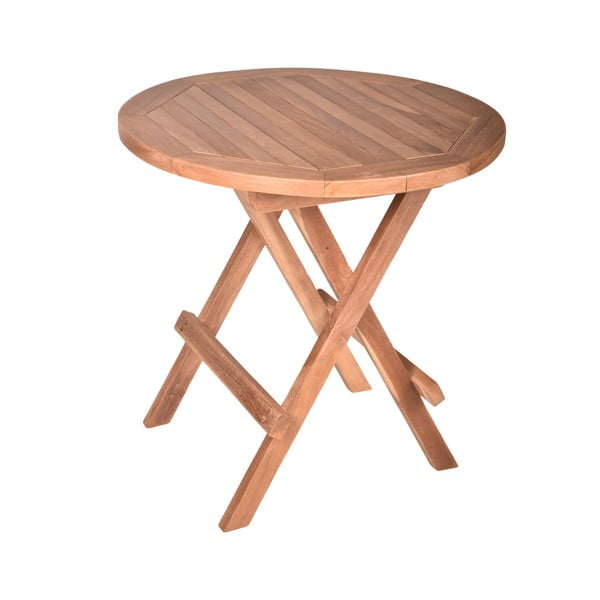 Кръгла градинска маса за съхранение от масивно тиково дърво ø 50 cm Mitan – Garden Pleasure