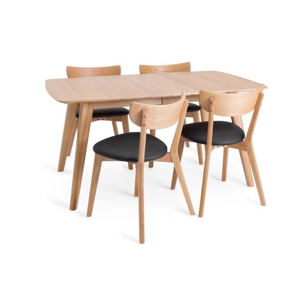 Разтегателна трапезна маса в дъбов декор , 150 x 90 cm Rho - Unique Furniture-image-4