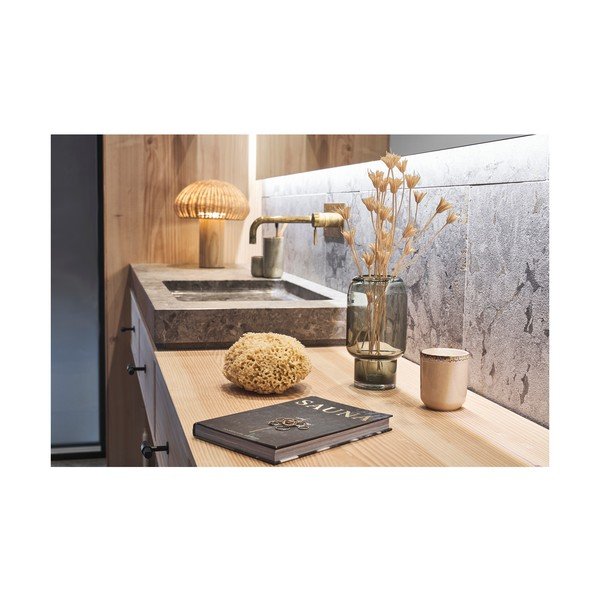 LED настолна лампа в естествен цвят с ратанов абажур (височина 32 cm) – Villa Collection-image-3