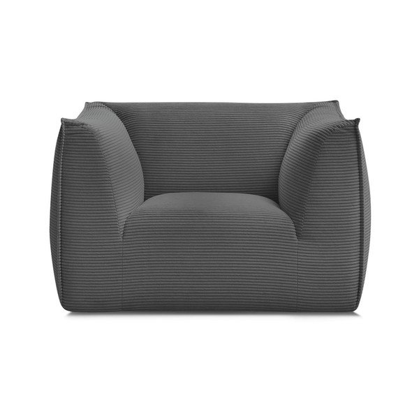 Тъмносиво кресло от рипсено кадифе Giorgia – Bobochic Paris-image-2