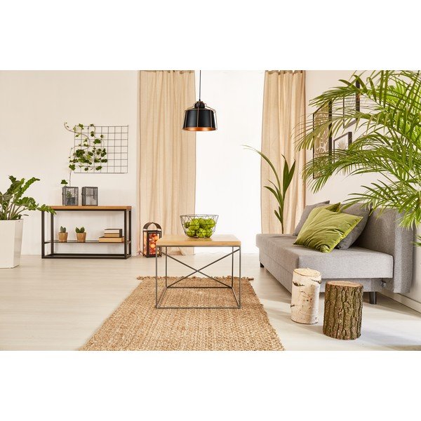 Черно висящо осветително тяло с метален абажур ø 32 cm Goa – GTV-image-1