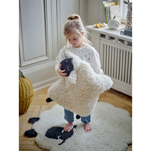 Бял вълнен детски килим ø 84 cm Dolly – Bloomingville Mini-image-3