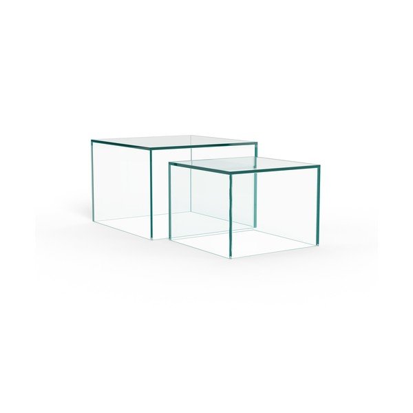 Стъклени масички за кафе в комплект 2 бр. 50x50 cm Dice – Actona-image-3