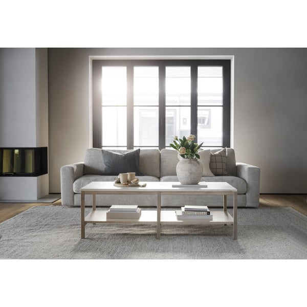 Масичка за кафе в кафяво и бежово с каменен плот 140x60 cm Orwel - Rowico-image-1