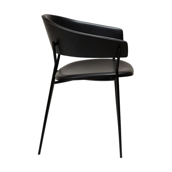 Матово черно трапезен стол с подлакътници Crib – DAN-FORM Denmark-image-3