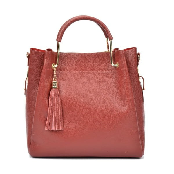 Червена кожена чанта Kullina - Carla Ferreri