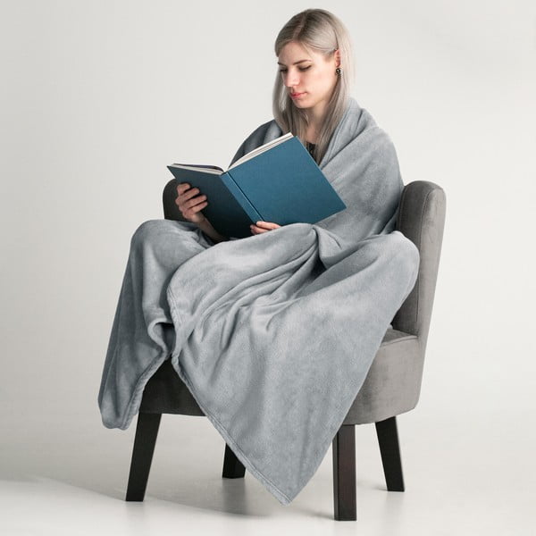 Светлосиво одеяло от микрофибър , 160 x 210 cm Mic - DecoKing-image-1