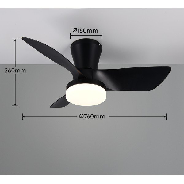 Черно LED осветително тяло за таван Randers – Reality-image-3